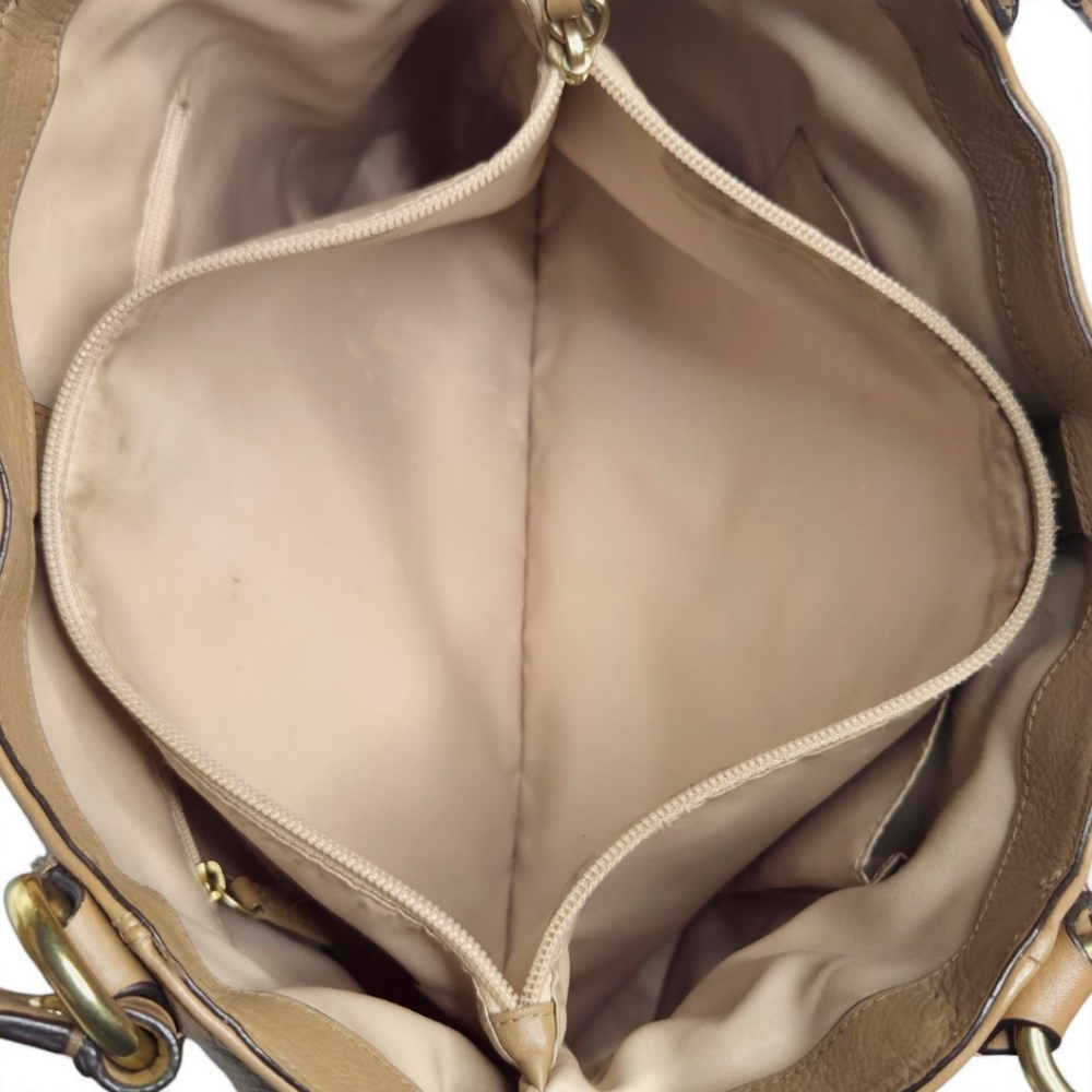 Coach F24961 Campbell Belle Carryall Tan Leather Tote Bag Authentic - Picture 14 of 16